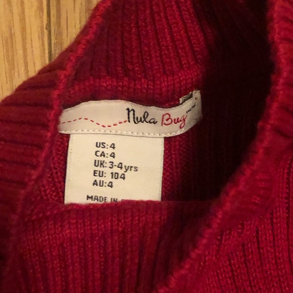 Red Knit Dress with Snowflake Pattern - Picture 5 of 5